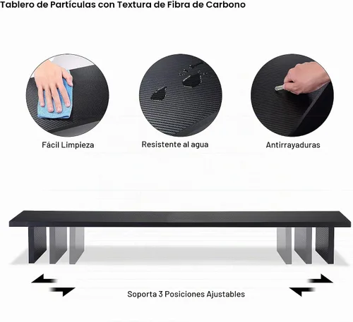 Vista 6 de EUREKA ERGONOMIC Soporte de monitor dual de fibra de carbono ajustable