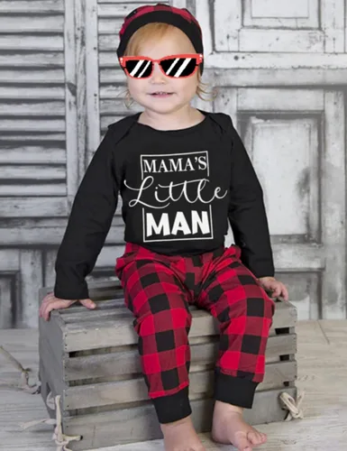 Vista 6 de Conjunto de ropa para bebé recién nacido, con estampado de letras, mameluco, pantalones, sombrero, conjunto de 3 piezas