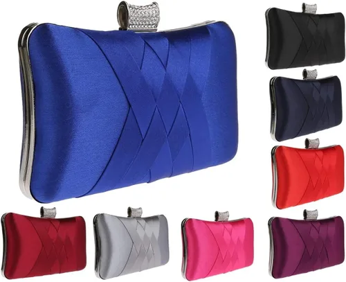 Vista 6 de Ro Rox Francesca - Bolso de mano estilo retro vintage con cristal para fiesta de fiesta
