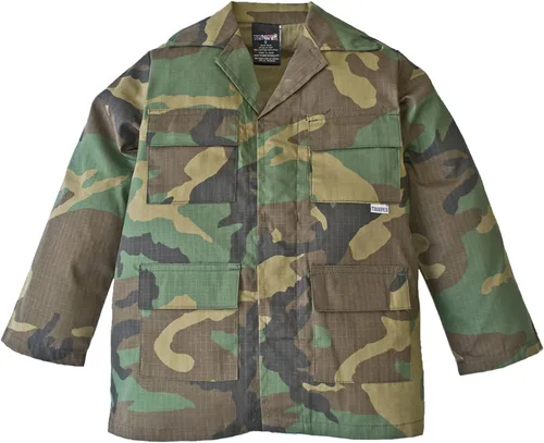Vista 6 de Trendy Apparel Shop Vestido de batalla para niños, uniforme con estampado de camuflaje