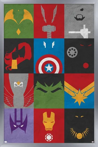 Vista 14 de Trends International Marvel Comics-Avengers-Minimalist Grid Mount Póster de pared