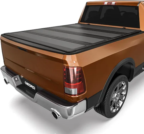 Vista 17 de OEDRO Cubierta rígida de cuádruple plegable para Dodge Ram 1500 2009-2018, para Ram 1500 Classic 2019-2024 con caja de 5.7 pies sin Rambox