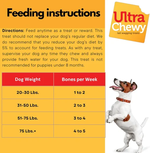 Vista 6 de Ultra Chewy Double Treat Bones Favorites, golosinas para perros, hechas en los Estados Unidos, golosinas saludables, fáciles de digerir, promueve