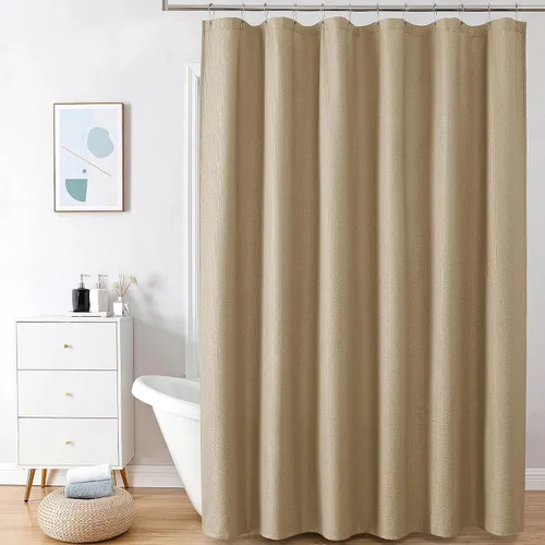 Vista 26 de OVZME Cortina de ducha de tela Berry Stall de 36 x 72 pulgadas, suave y gofre, pequeña cortina de ducha negra para baño con textura para un