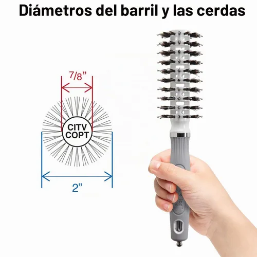 Vista 2 de Olivia Garden Cerámica + Ion Turbo Vent Combo Cepillo de pelo (cerdas iónicas y 100% de jabalí)