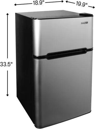 Vista 4 de Equator Advanced Appliances Conserv - Mini refrigerador compacto de acero inoxidable de 19 pulgadas, 2 puertas, 3cf, puerta reversible, 110 V