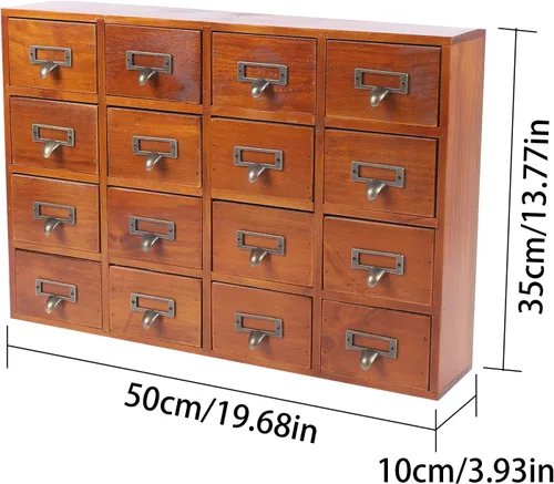 Vista 3 de Organizador de cajones de escritorio de madera, caja de almacenamiento de hierbas, organización y almacenamiento de escritorio de oficina en casa