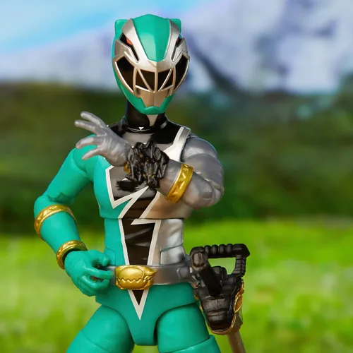 Vista 13 de Power Rangers Lightning Collection Dino Fury Green Ranger - Figura de acción a escala de 6 pulgadas, juguetes y figuras de acción para niños a