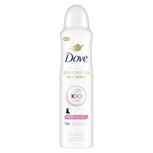 Vista 2 de Dove Advanced Care - Desodorante antitranspirante en aerosol con acabado transparente, desodorante antitranspirante invisible y gel de baño
