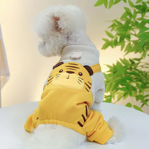 Vista 14 de Ropa de invierno para perros, overoles elegantes para mascotas para perros pequeños y medianos, lindo mono para cachorros, ropa clásica para perros