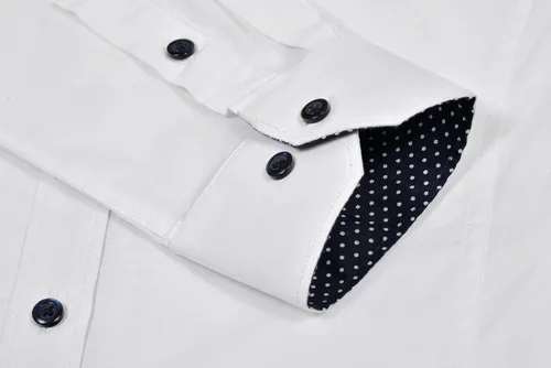 Vista 5 de Alex Vando - Camisas de vestir elásticas de ajuste regular y manga larga, para negocios, para hombres