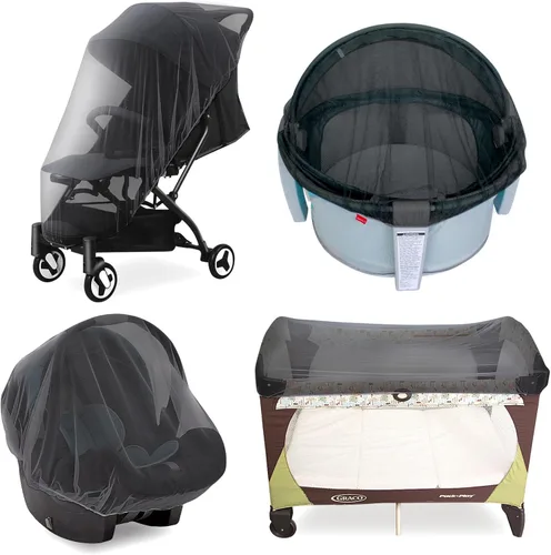 Vista 12 de Mosquitera de bebé para cochecito, red de insectos reutilizable para cochecito, corrales, Pack N Plays y mini cuna portátil, portátil y duradera