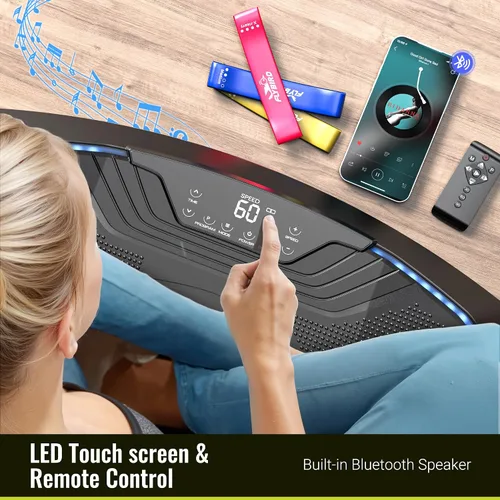Vista 7 de FLYBIRD Vibration Plate Exercise Machine for Lymphatic Drainage, Adjustable Levels Full Body Workout, Curved Vibration Plate with Powerful Motor for