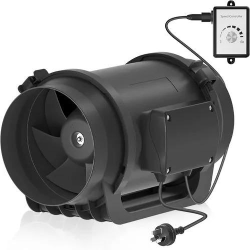 Vista 7 de Hon&Guan Ventilador de Conducto en Línea 469 CFM, ventilador en línea de 6 pulgadas con Controlador de Velocidad Variable Motor EC, Ventilador