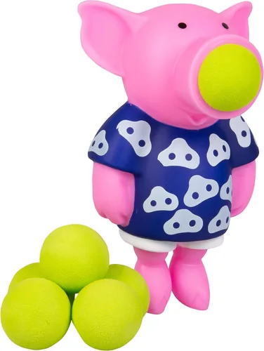 Vista 11 de Hog Wild Juguete Lanzador de Pelotas Alce - Relleno de Media Navideña Incluye 4 Pelotas de Espuma Suave - Aprieta para Lanzar Pelotas con Aire hasta