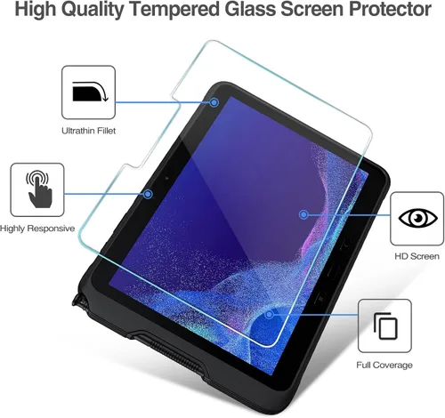 Vista 3 de ProCase Paquete de 2 protectores de pantalla para Samsung Galaxy Tab Active4 Pro de 10.1 pulgadas 2022/Tab Active Pro de 10.1 pulgadas 2019