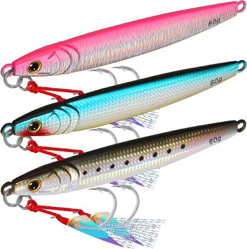 Vista 9 de TRUSCEND Vibespinner Easy Catch Fishing Lures with BKK Hooks, Dual-Blade Spinner Baits with Double Water Disturbance and Reflective for More Bites
