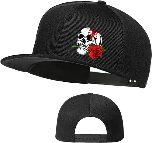 Vista 7 de Sombrero de patineta Snapback para hombre, sombreros de visera plana para niño, gorra de béisbol ajustable para adolescentes, deportes de hip hop