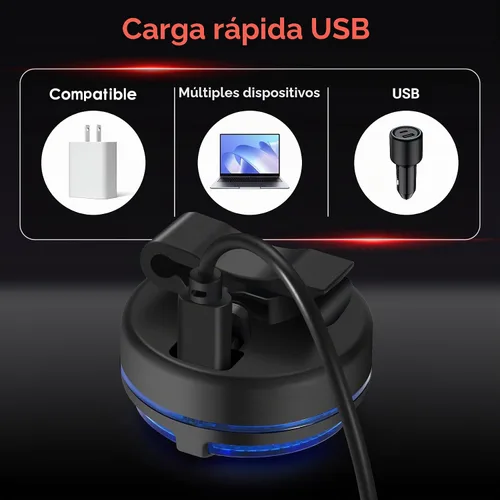 Vista 4 de Paquete de 2 luces traseras de bicicleta recargables USB, accesorios de luz intermitente de seguridad para ciclismo, con 5 modos de iluminación Rojo