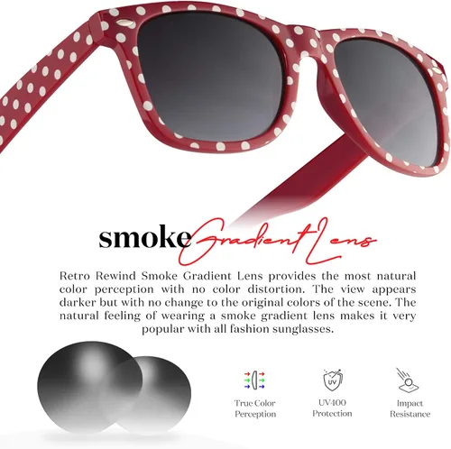 Vista 4 de Retro Rewind Gafas de sol vintage de lunares para mujer UV400