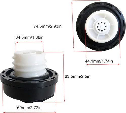 Vista 3 de Tapa de combustible de repuesto con cerradura para Toyota, Honda, Nissan, Acura, Isuzu, Mazda, Mitsubishi, Scion, Suzuki, Chevy, Buick, GMC