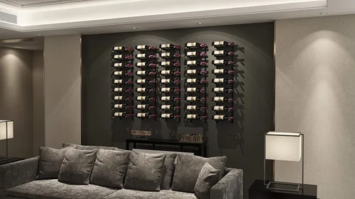 Vista 6 de VintageView Vino Rails Flex Wine Rack (Gunmetal, botellas estándar (25.4 fl oz))