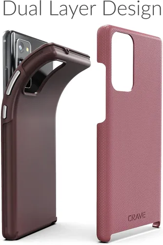 Vista 4 de Crave Galaxy Note 20 Caso, Funda De Doble Capa De Protección A Prueba De Golpes Para Samsung Galaxy Note 20 (6.7 Pulgadas) - Berry