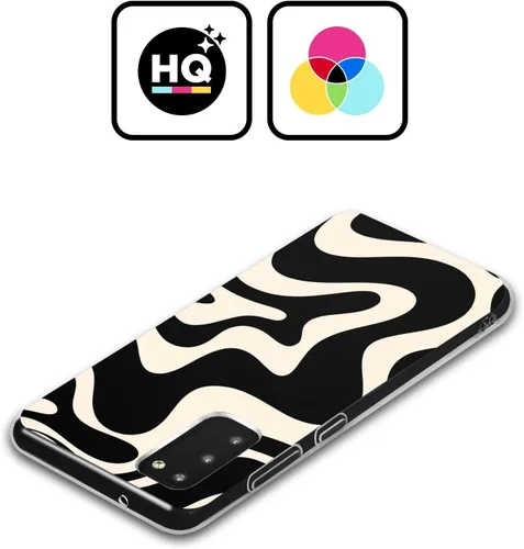 Vista 2 de Head Case Designs Officially Licensed Kierkegaard Design Studio Black Almond Cream Swirl Retro Abstract Patterns Gel Case