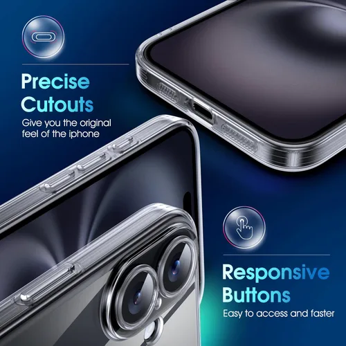 Vista 562 de Supdeal Funda cristalina transparente para iPhone 11, [No se amarillea] [Protección de la cámara] [Probado contra caídas de grado militar] Funda