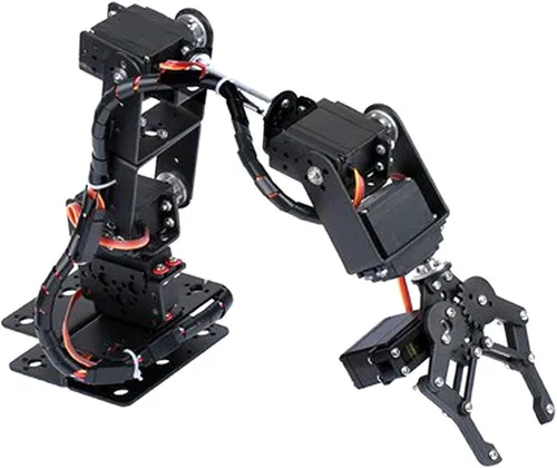 Vista 8 de Brazo mecánico, brazo robótico de grado 6DOF de libertad, robot multigrado de libertad, hecho de placa de aluminio de 0.079 in de grosor