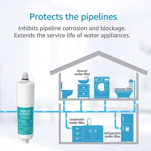 Vista 3 de AQUACREST AP431 Cartucho de repuesto para Aqua-Pure AP430SS, sistema de inhibición de básculas de agua para toda la casa, ayuda a prevenir