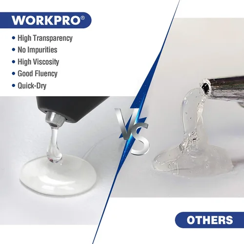 Vista 4 de WORKPRO Barras de pegamento caliente, compatibles con la mayoría de pistolas de pegamento, multiusos para manualidades, reparaciones generales
