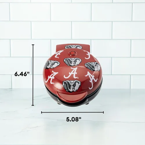 Vista 3 de Uncanny Brands Alabama Crimson Tide - Mini waflera - Pequeño aparato de cocina