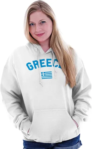 Vista 5 de Brisco Brands Sudadera con capucha de Grecia Country Flag Soccer Fan Pride Mujer Hombre