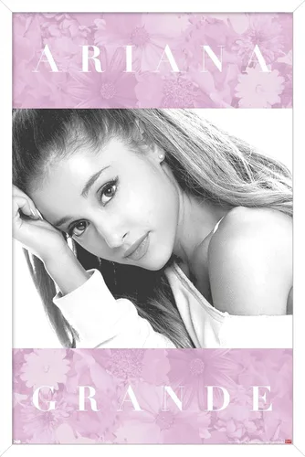Vista 8 de Trends International Ariana Grande - Póster de pared floral, 14.725 x 22.375 pulgadas, versión enmarcada de madera de granero