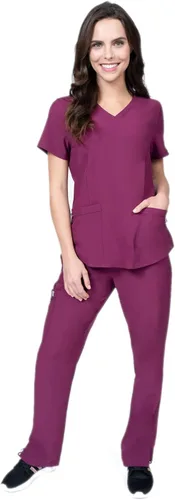 Vista 10 de Conjunto de ropa quirúrgica para mujer, 8 bolsillos, elástico en 4 direcciones y pantalón cargo para enfermeras, veterinarios, dentistas Elements