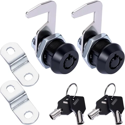 Vista 12 de WOOCH - Cerradura de caja de herramientas tubular de leva de reemplazo con gancho y llave por igual (5/8 pulgadas, negro, paquete de 1)