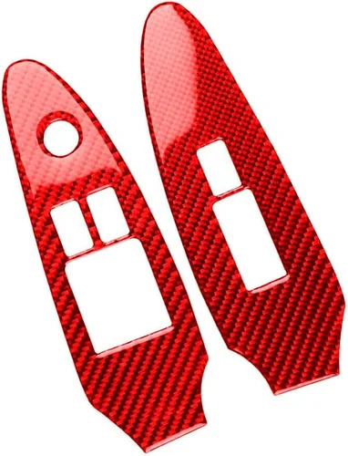 Vista 5 de Accesorios interiores del coche 17 piezas rojo fibra de carbono interior conjunto completo para Nissan 370Z 2009-20
