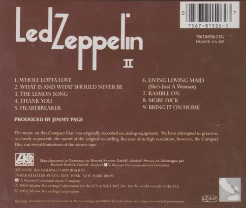 Vista 2 de Led Zeppelin II