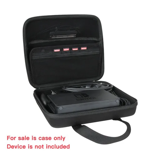 Vista 3 de Hermitshell Hard EVA Travel Black Case Fits Nintendo Switch System