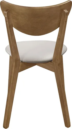 Vista 9 de Silla Bentwood para comedor con cojín y asiento tapizados, diseño escandinavo moderno de mediado de siglo, por Coaster Home Furnishings, (juego de 2)