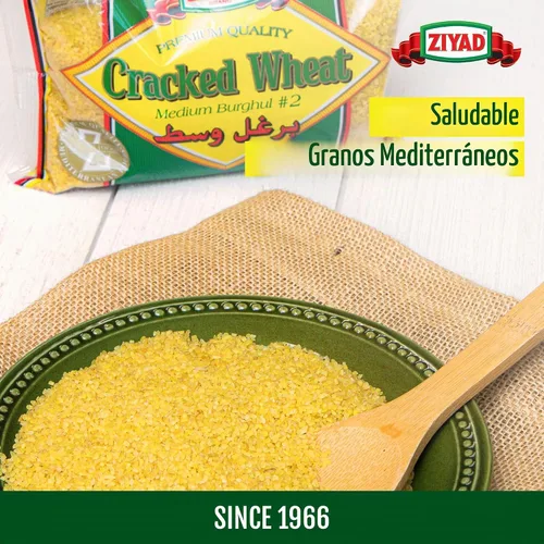 Vista 5 de Ziyad Bulgur de trigo agrietado - Grano entero rico en fibra, vegano, No. 3