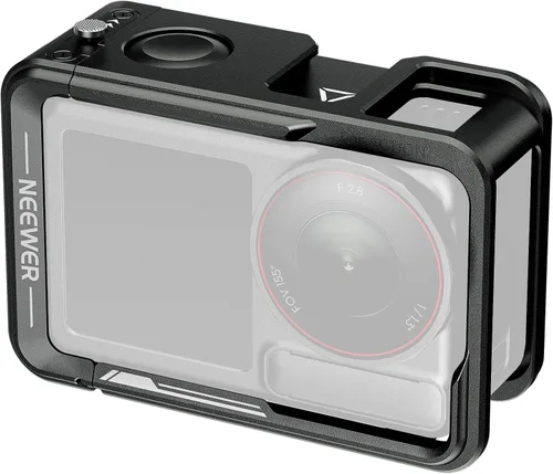 Vista 8 de NEEWER Kit de jaula para cámara de acción compatible con DJI Osmo Action 5 Pro 4 3 DJI Mic, accesorios de marco protector con montaje de zapata fría