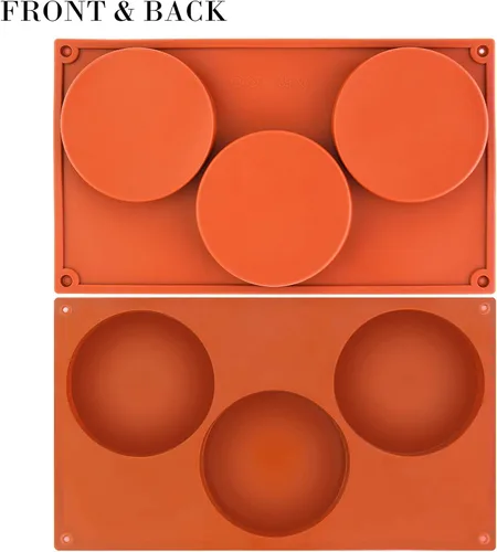 Vista 7 de Moldes de silicona para caramelos de disco redondo grande, paquete de 2