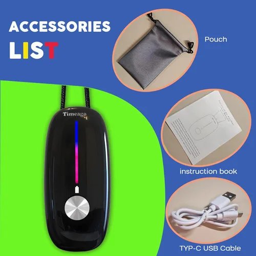 Vista 9 de Purificador de aire portátil, collar purificador de aire personal, mini ionizador de aire portátil elimina Pm2.5, polen, humo, polvo