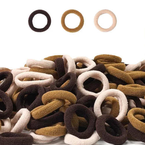 Vista 11 de CÉLLOT 300 ligas para el cabello pequeñas sin costuras para bebés y niños Negro (Serie B para bebé/bebé)