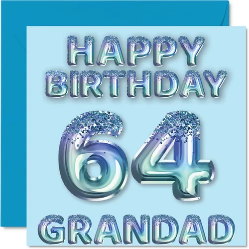Vista 182 de Stuff4 Tarjeta de primer cumpleaños para niños, globo de fiesta con purpurina azul, tarjetas de feliz cumpleaños para niño de 1 año, nieto, hijo, 57