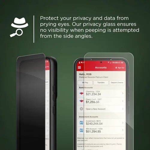 Vista 3 de magglass Protector de pantalla de privacidad diseñado para iPhone 11, protector de pantalla de vidrio templado antiespía resistente a las huellas