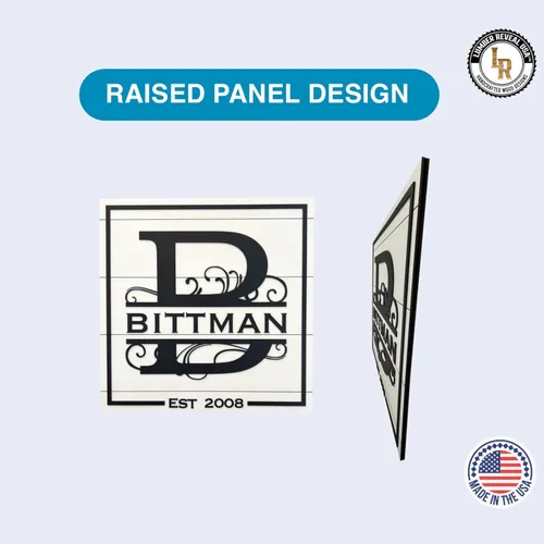 Vista 7 de Lumber Reveal USA Letreros personalizados con nombre de familia para decoración del hogar, letrero de madera cortado con láser con diseño de varias