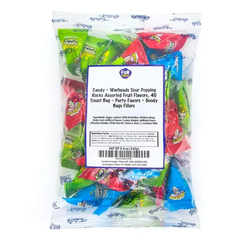 Vista 7 de Sour Popping Rocks, Popping Candy envuelto individualmente, 40 paquetes